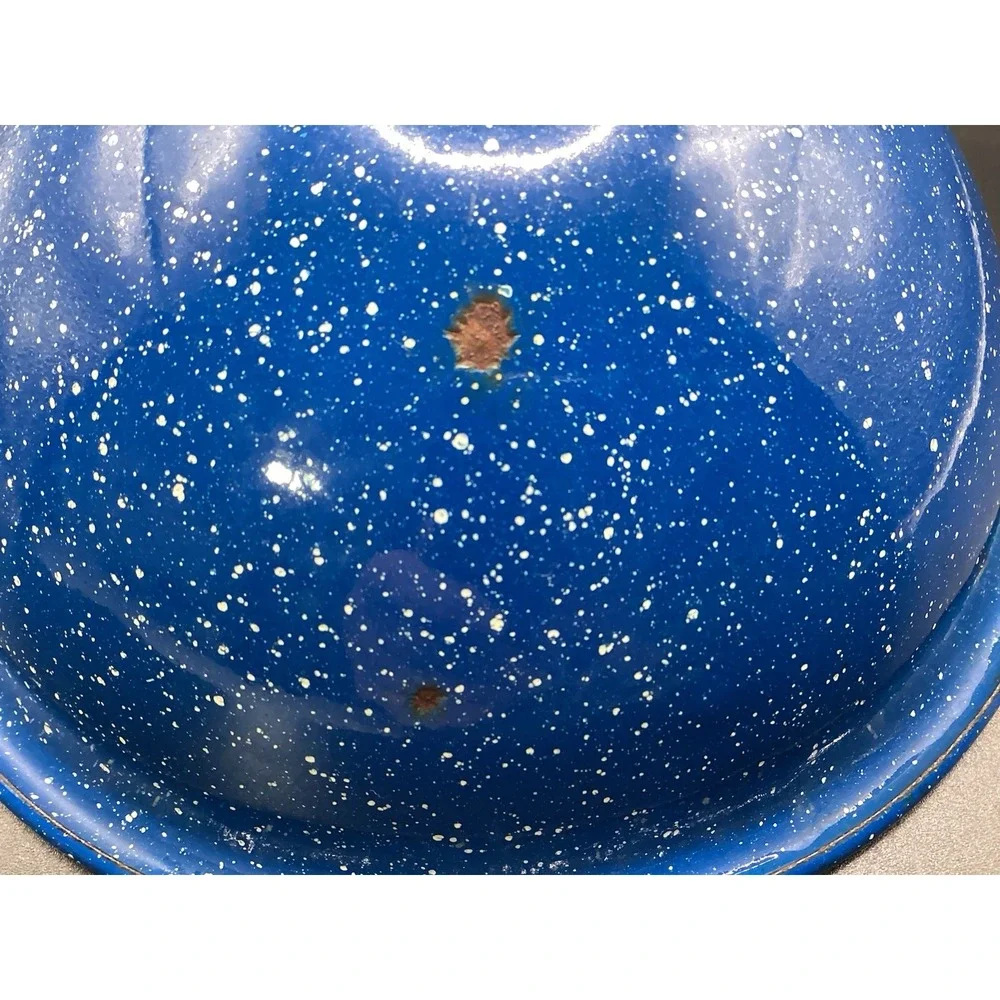 VTG Blue Granite Cup And Bowl‎ Set Primitive, Farmhouse, Rustic, Camping